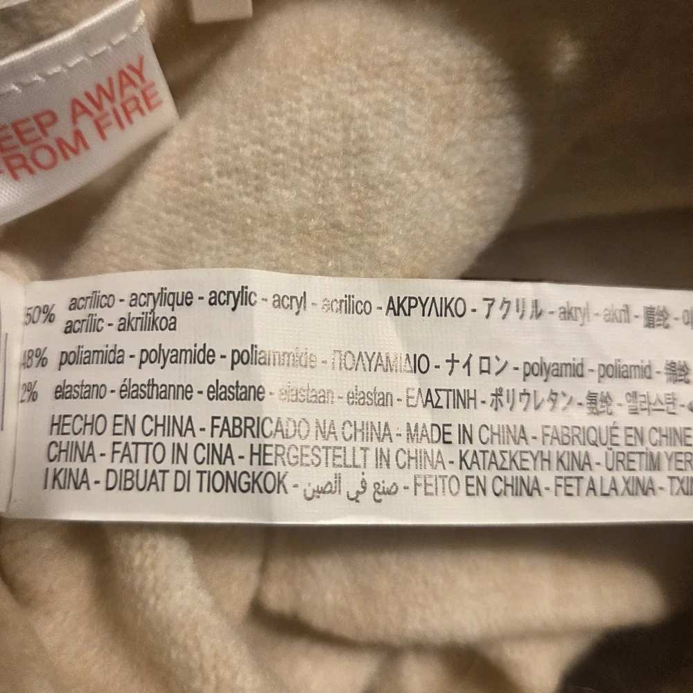 Zara Girls Soft Cozy Jogger Pants in Cream 3-4 Yrs NWT